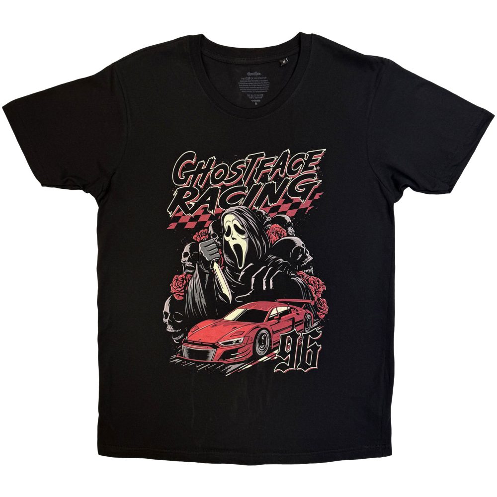 Scream Ghostface - Racing 96 Mens Tshirt - Black